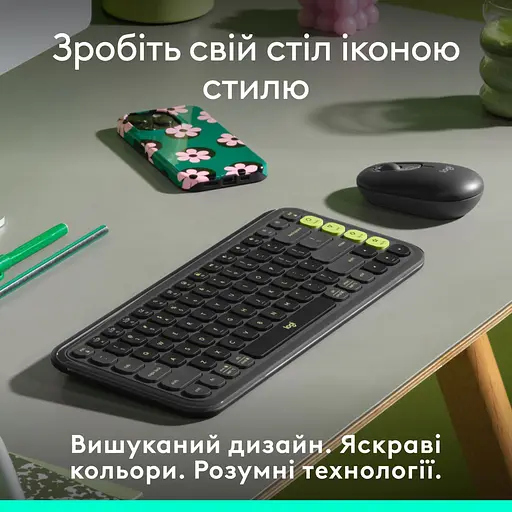 Клавіатура Logitech POP Icon Keys Bluetooth UA Graphite (920-013157) - фото 5
