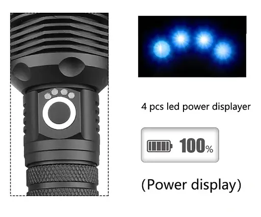 Ліхтар ручний акумуляторний Xanes 1282 XHP70 Ліхтарик - фото 3