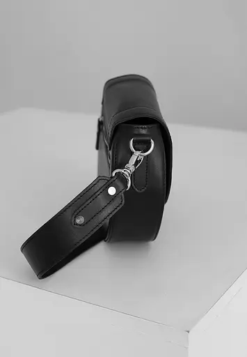 Жіноча шкіряна сумка Mandy чорна - фото 6