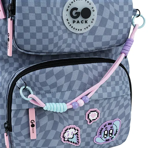 Рюкзак GoPack Education 120M-2 Pixel Mood Сірий (GO26-120M-2) - фото 17