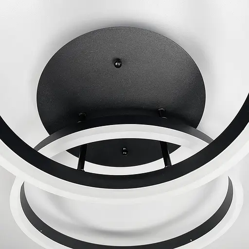 Світлодіодна чорна люстра Anelli на 2 кільця Line.F A 8008/2 BK - фото 8