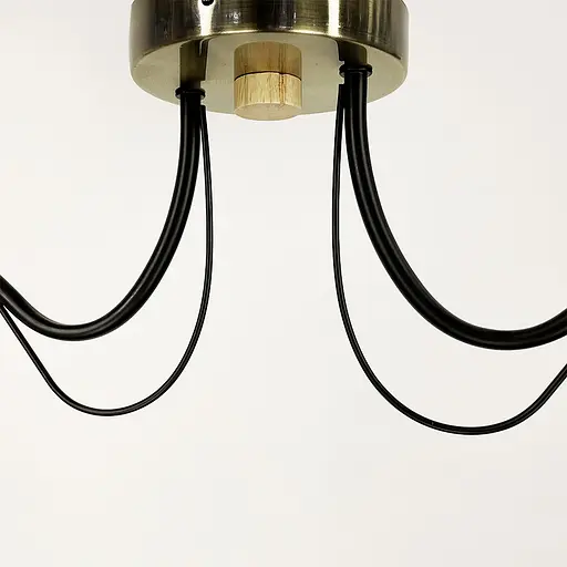 Люстра в чорному корпусі із 2-ма янтарними плафонами Line.F 7075/2 AB+BK+AB - фото 6