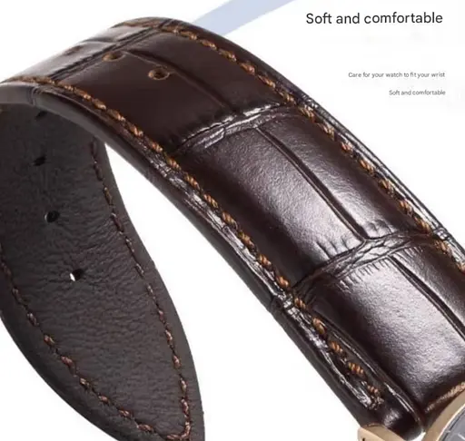 Ремінець коричневий DeLuxe кліпсовий розмір 22 - фото 3