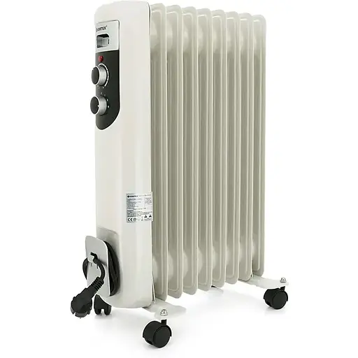 Радиатор масляный Vortex VO4220 9 ребер, 3 уровня мощности, 2000 Вт