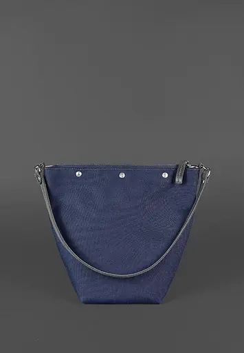 Шкіряна плетена жіноча сумка Пазл M чорна Crazy Horse - фото 4