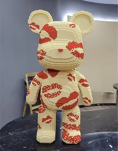 Конструктор Limo Toy Magic Blocks Kisses на 3031 деталь, ведмедик Bearbrick 40.5 см - фото 5