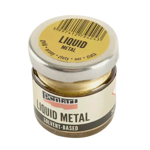 Фарба з ефектом рідкого металу на основі розчинника 30 мл Pentart - фото 1