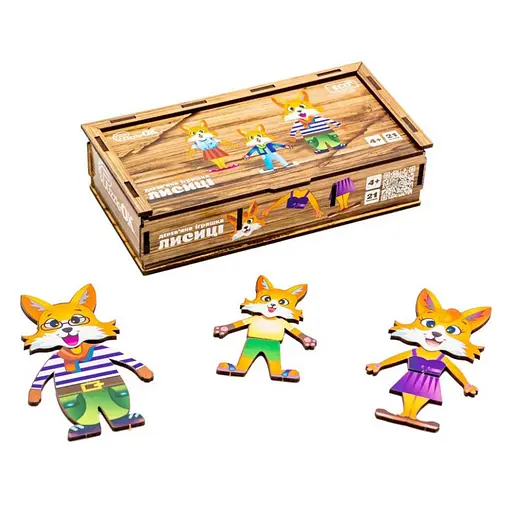 Деревянная настольная игра Лисички PuzzleOK Puz-42121 - фото 1