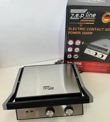 Прижимной контактный электрический гриль Zepline ZP-086, 3500 Вт - фото 7
