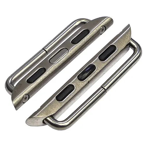 Переходник на универсальный ремешок для Apple Watch 42 мм/44 мм на болтах серебристый - фото 1