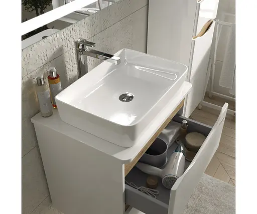 Тумба підвісна Sanwerk Ліга Air 60 мессина з Топ панеллю та умивальником Rapid 50x35 (MV0000906) - фото 7