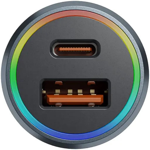 Автомобильное зарядное устройство Proove Double Energy Plus 53W USB-A + USB-C Metal Gray (ACDE53110004) [130293] - фото 5