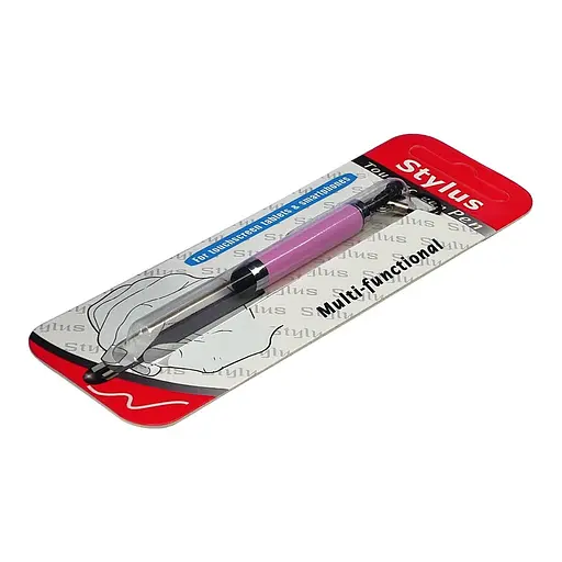 Стилус-брелок ємнісний, висувний, світло-рожевий - фото 3