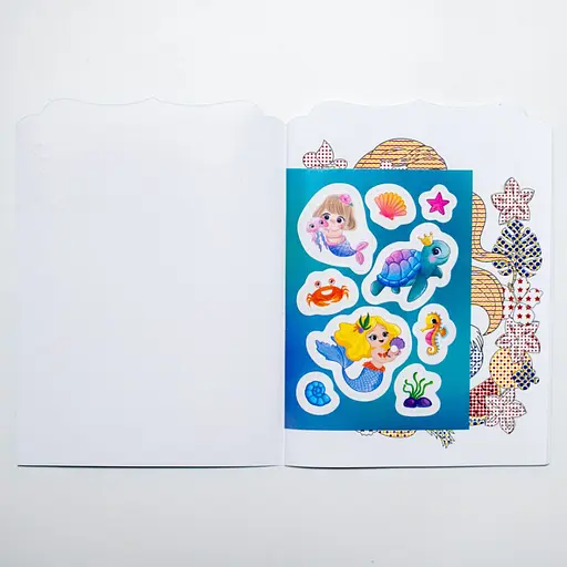 Водная раскраска "Русалки" Ранок 10171027, 8 страниц, 19 наклеек - фото 3