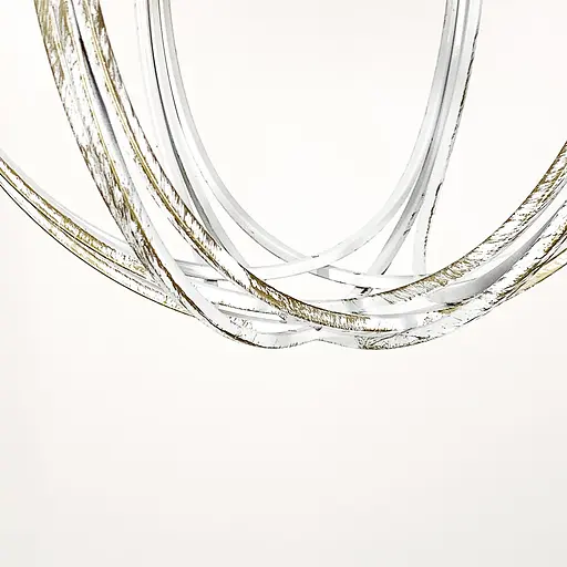 Підвіс Лофт у білому з позолотою корпусі форми плетеної сфери Line.F Колір плафона Графітовий - фото 4