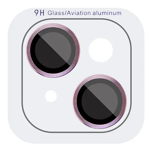 Захисне скло Epik Metal Classic на камеру у упак. для Apple iPhone 15, 6.1/15 Plus 6.7 Рожевий/Pink