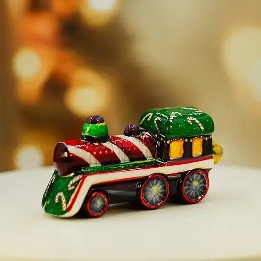 Ялинкова прикраса Різдвяні історії Солодкий експрес скло (4820001084665) - фото 2