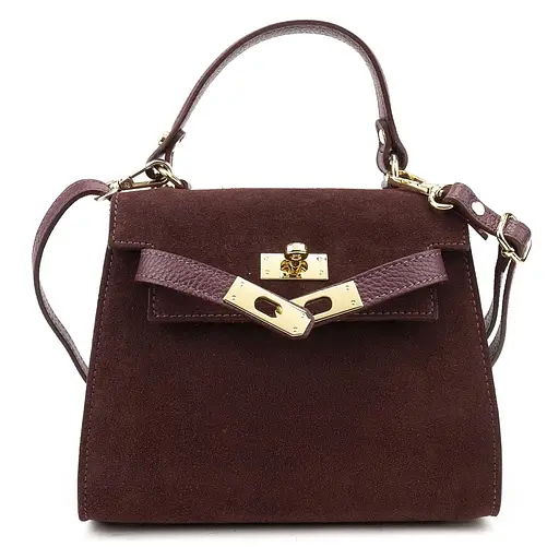 Небольшая классическая замшевая сумочка Firenze Italy F-IT-98667BO