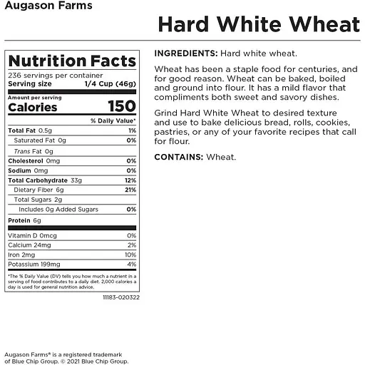 Пшеница твердых сортов Augason Farms с большим сроком годности до 30 лет 236 порций - фото 3