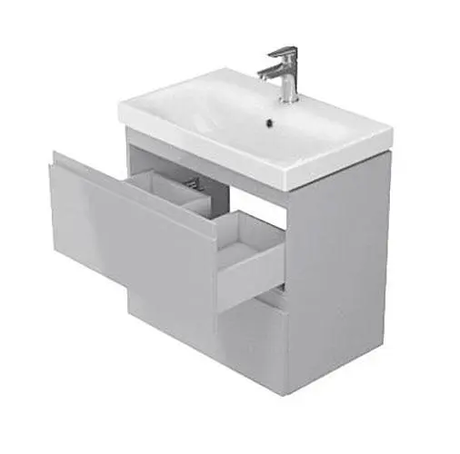 Тумба для ванной комнаты Cersanit Cet В05 с умывальником Cersanit Moduo Slim 60 см Серый UN509-043 30412 - фото 3