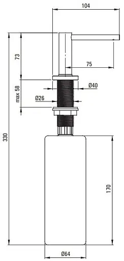 Дозатор для жидкого мыла Deante ASTER ZZZ_R0DD  - фото 2
