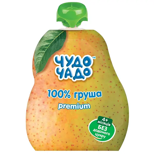 Упаковка пюре Чудо-чадо Груша без сахара пауч 1.44 кг (90 г х 16 шт.) - фото 2