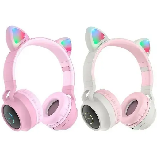 Наушники с микрофоном Hoco W27 Cat Ear Grey - фото 5