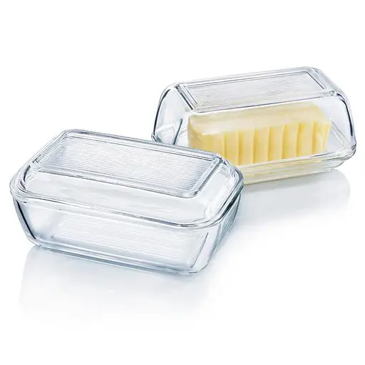 Масленка с крышкой стеклянная Luminarc Butter 17 см (N3913) - фото 1