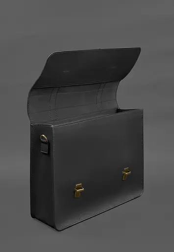 Шкіряна сумка-портфель Porte чорний - фото 6