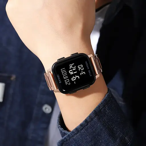 Чоловічий наручний годинник Skmei 1859 на браслеті (Рожеве золото) - фото 5