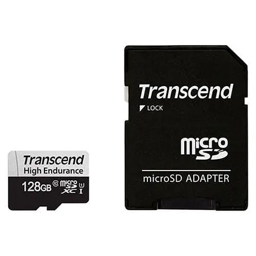 Карта памяти Transcend 128GB microSDXC C10 UHS-I U1 High Endurance (170TB) (TS128GUSD350V) - фото 1