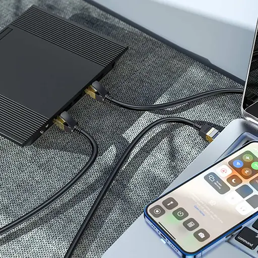 Дата кабель Hoco US02 Level pure copper gigabit ethernet (1m) Black - фото 8