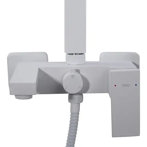 Душова система TOPAZ ODISS TO 18202-H66-WW для ванної кімнати з тропічним душем і змішувачем - фото 3