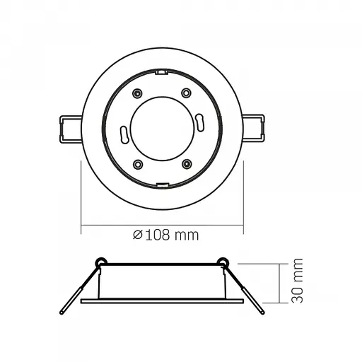 Світильник Videx під лампу GX53 врізний Білий (VL-SPF27R-W) - фото 4