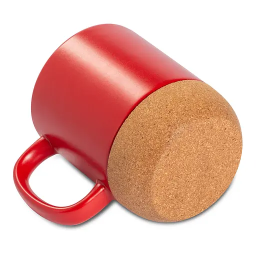 Керамічний кавовий кухоль OldBro RedBlack 400 мл з корковим дном і кришкою - фото 3