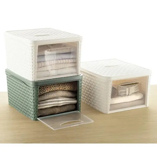 Контейнер для хранения INFINITY 40x50x25h 40л кремовый - фото 2