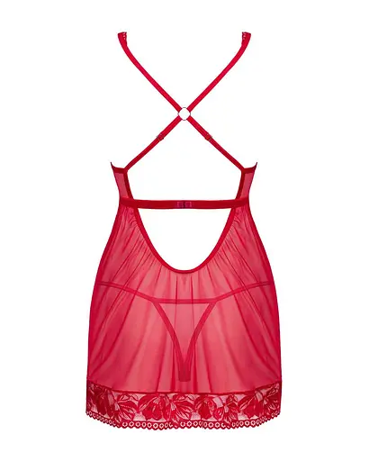 Obsessive Lacelove babydoll & thong XL/2XL - фото 4