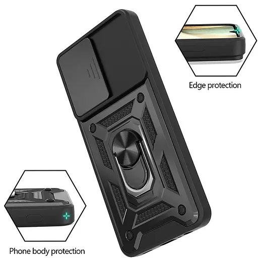 Ударостійкий чохол Epik Camshield Serge Ring для Samsung Galaxy M53 5G Чорний - фото 3