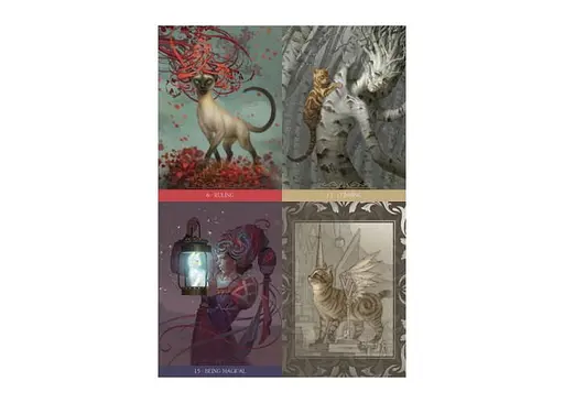 Карти Scarabeo Фентезі Оракул Котів (Barbieri Fantasy Cat Oracle Tarot by Paolo Barbieri) (ВР_КТФОК) - фото 2