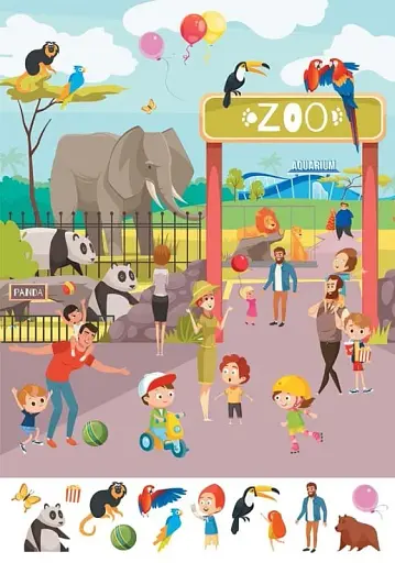 Книга-картонка Великий віммельбух. Зоопарк - фото 5