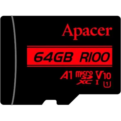 Карта памяти MicroSDHC 64GB UHS-I Class 10 Apacer (AP64GMCSX10UB-RA) - фото 1