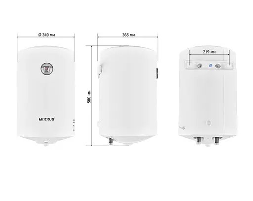 Водонагреватель "Цилиндр" Mixxus EWH-07030 Round WET накопительный 30 л мокрый тэн 1,5 kW WH0600 - фото 2