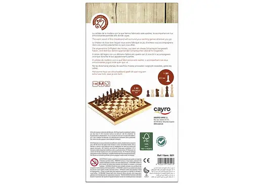 Настольная игра CAYRO Деревянные шахматы (поле 30х30 см) (601) - фото 2