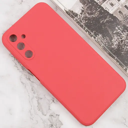 Силиконовый чехол Candy Full Camera для Samsung Galaxy A24 4G Красный / Camellia - фото 2