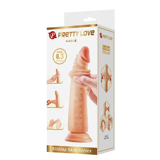 Фаллоимитатор Pretty Love Sliding Skin Kable 8.3" 21 см телесный - фото 6
