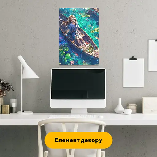 Пазл деревяний Аніме Подорож Озером, А1, Деревяна коробка 500+ елементів - фото 6