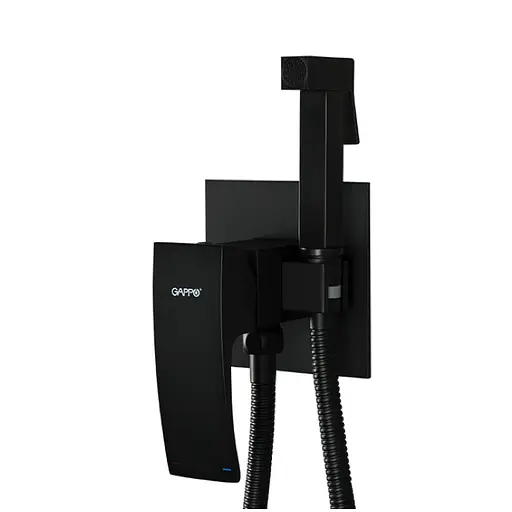 Вбудований гігієнічний душ чорний Gappo 1/8, Чорний матовий G7207-6 - фото 1