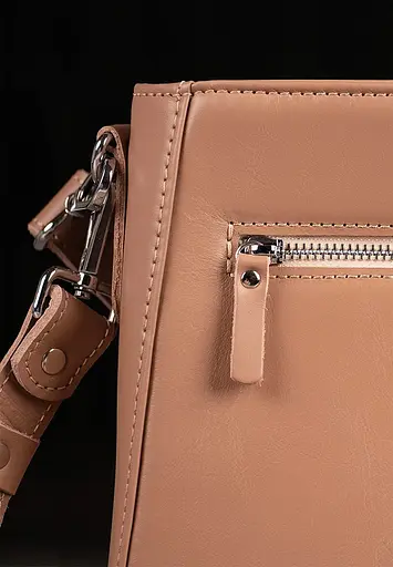 Жіноча шкіряна сумка Stella карамель краст - фото 4