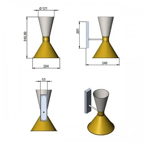 Настінне бра Dualight PikArt арт. 11895 білий - фото 2