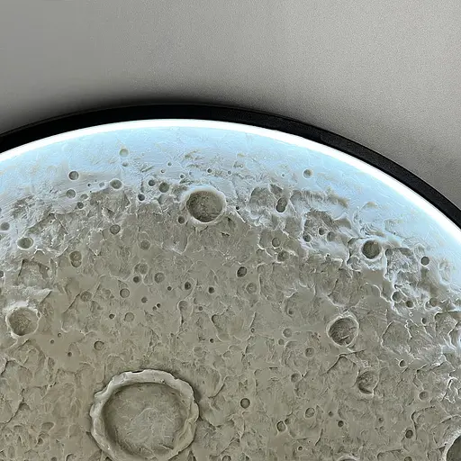 Настенно-потолочный светильник с имитацией луны на 3 световых режима Ø 60 см Line F Арт. W137-600 BK - фото 5